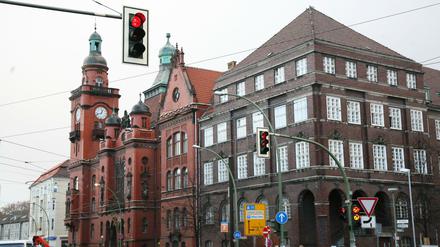 Blick aufs Rathaus Pankow.