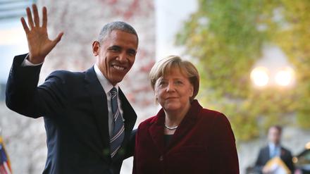 Bundeskanzlerin Merkel und Präsident Obama 2016 in Berlin.