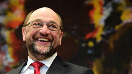 Kann sein Glück kaum fassen. Martin Schulz.