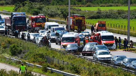 Ein Verdächtiger wurde auf einer Autobahn Richtung Nordfrankreich gestoppt.