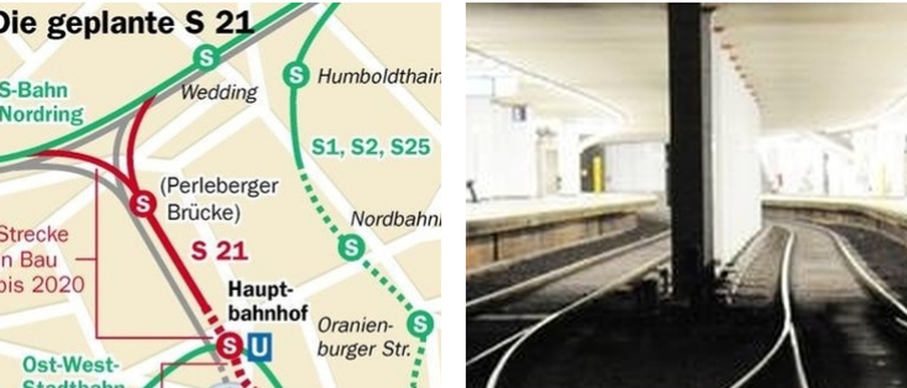 Wo der neue S-Bahn-Tunnel entlanggeführt werden soll. 