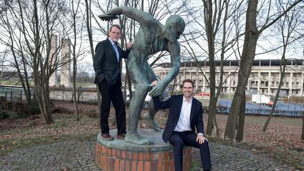 Die Gastautoren und ihre Vision: Thomas Härtel (links) in Präsident des Landessportbunds Berlin (LSB), Friedhard Teuffel ist dort Direktor. 