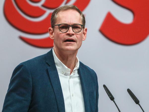 Michael Müller, Regierender Bürgermeister von Berlin, beim SPD-Bundesparteitag.