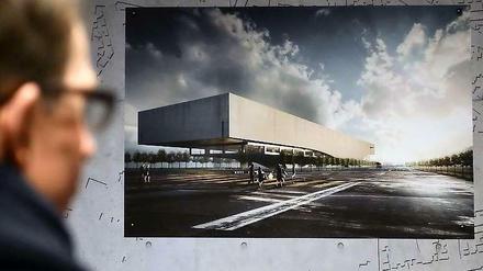 So könnte der mögliche Neubau auf dem Tempelhofer Feld aussehen - oder anders.