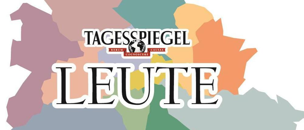 Logo der Tagesspiegel-Leute-Newsletter, bunte Berlin-Karte mit Bezirksgrenzen.