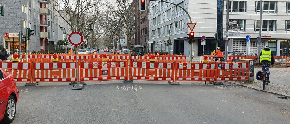 Die Fahrradstraße Prinzregentenstraße verläuft derzeit offiziell über den Gehweg. 