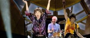 Mick Jagger und Co. bei einem Auftritt ihrer Band "The Rolling Stones". 