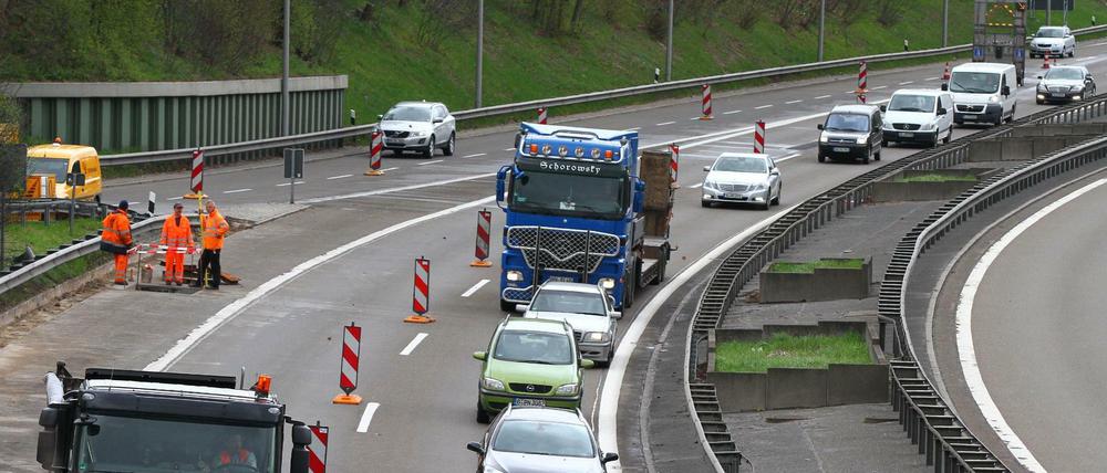 Im Bau: Die Stadtautobahn A115 in Zehlendorf.