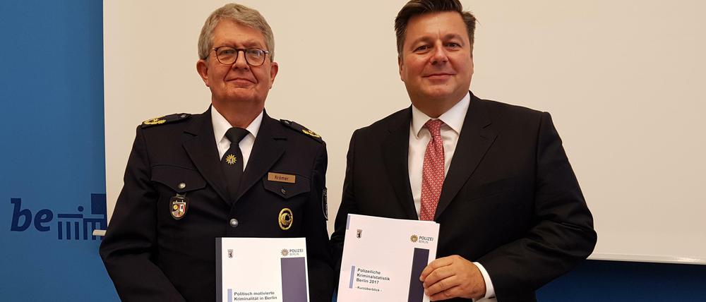 Erstmals waren der amtierende Polizeipräsident und Innensenator Andreas Geisel am Freitag aufgetreten.