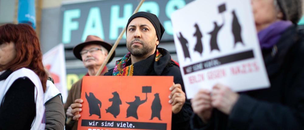 Im November 2019 gab es in Neukölln eine Solidaritätskundgebung für die Betroffenen der Anschlagsserie - und gegen Nazis.