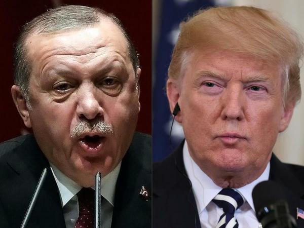 Im Streit mit einander - und der Nato. Der türkische Staatschef Recep Tayyip Erdogan und US-Präsident Donald Trump.