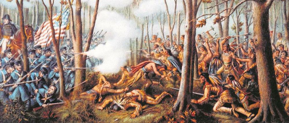 In der Schlacht von Tippecanoe 1811 verloren die Ureinwohner unter Tecumsehs Bruder, der auf himmlischen Beistand vertraut hatte.