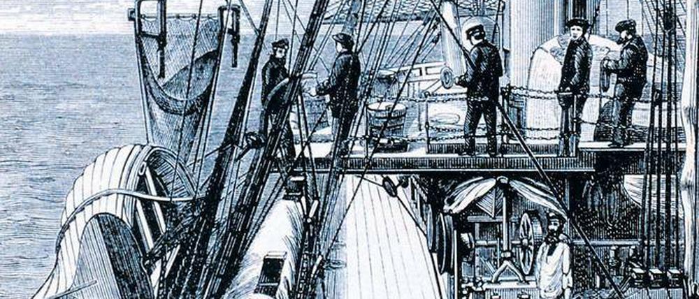 Harte Arbeit. Mehr als 30 eiserne Netze ließ die Crew über den Meeresgrund schaben.