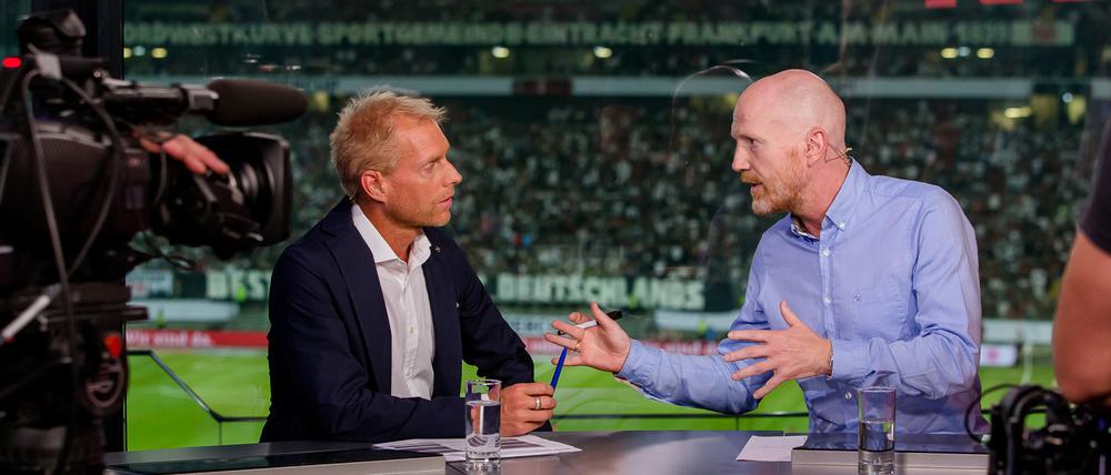 Jan Henkel (l.) und Matthias Sammer auf Eurosport.