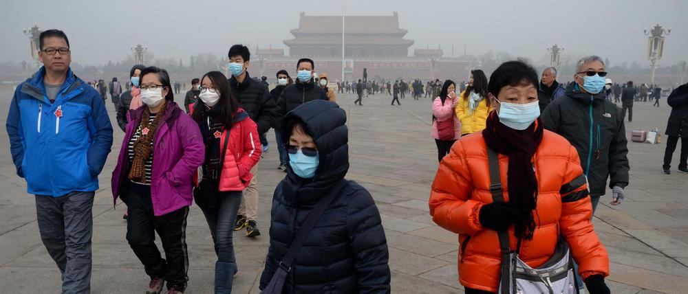 Mitte Dezember riefen die chinesischen Behörden das erste Mal die höchste Alarmstufen für Luftverschmutzung aus. 