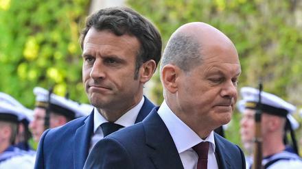 Kanzler Olaf Scholz und Frankreichs Präsident Macron bei einem Treffen im Mai 2022.