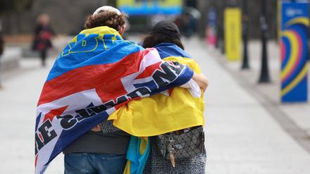 Der Eurovision Song Contest in Liverpool wird von Großbritannien und der Ukraine gemeinsam ausgetragen.