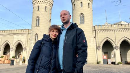 Marina und Juri K. sind Anfang 2021 mit ihrer Tochter aus Wolgograd (Russland) nach Potsdam gekommen