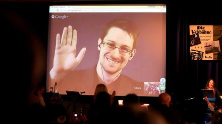Immer noch im Exil. Whistleblower Edward  Snowden erhält 2015 den norwegischen Preis für Meinungsfreiheit.