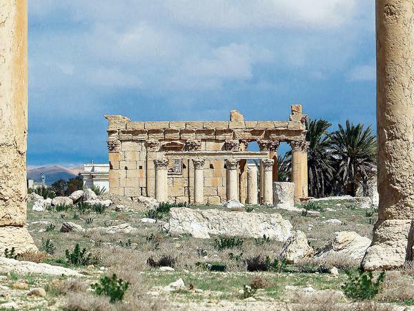 Archiv-Bild vom Baal-Shamin-Tempel in Palmyra.