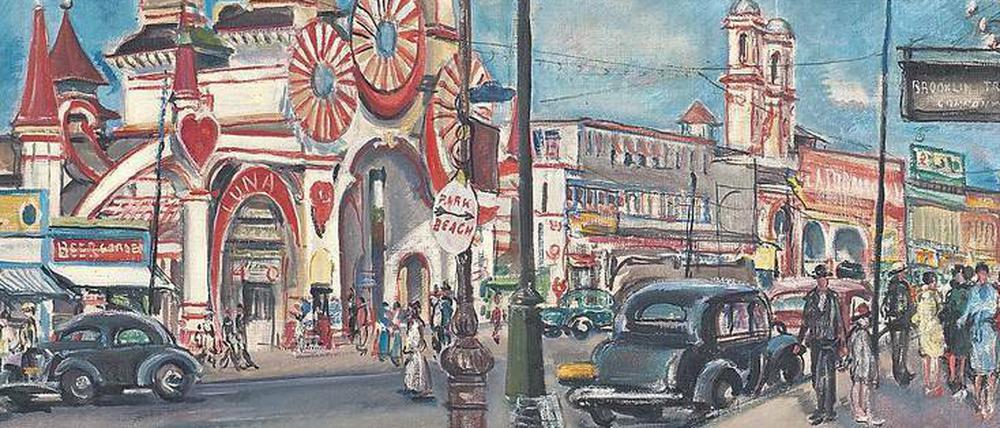 Fröhliche Farben. Sterns „Luna Park auf Coney Island“ von 1939.
