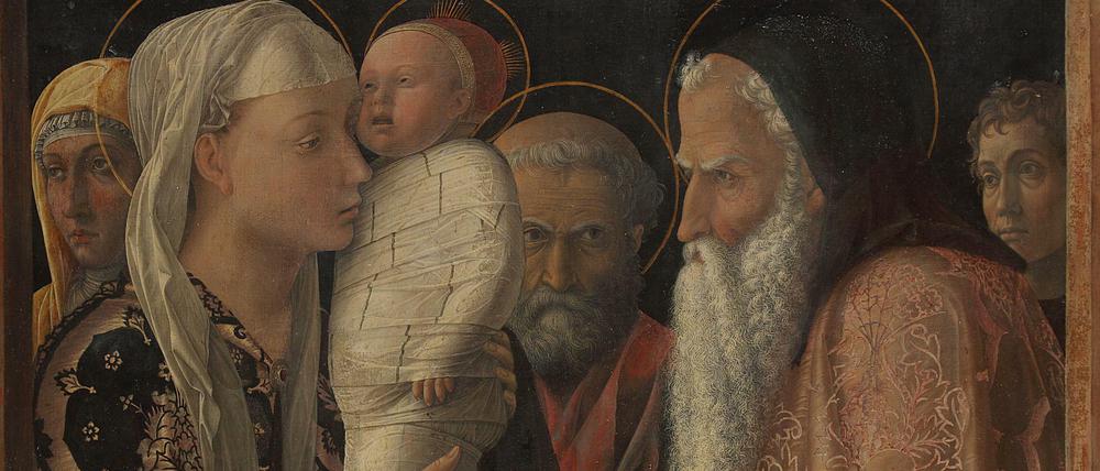 Meisterwerk. "Die Darbringung Christi im Tempel" von Andrea Mantegna ca. 1453.