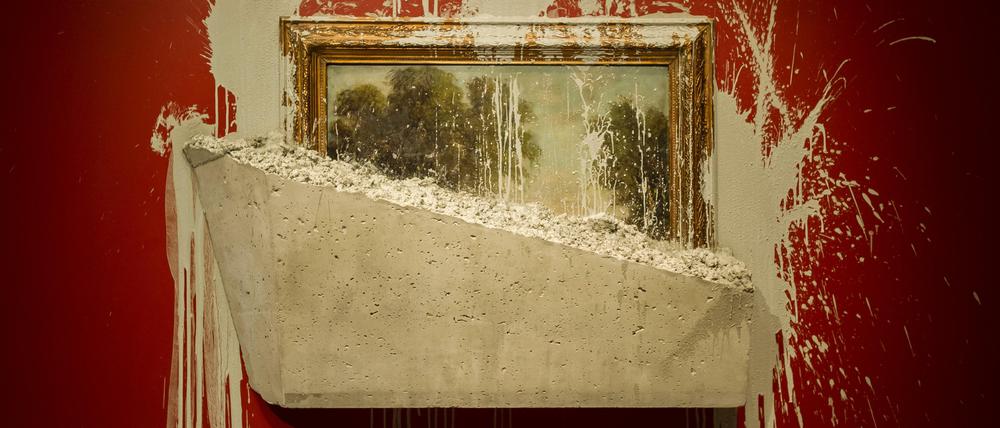 Einbetonierte Kunst. Ein Symbolbild? Im Pera Museum zeigt der Mexikaner Alejandro Almanza Pereda eine Gemäldeserie. Wie viele Werke lebt diese von ihrer Ambivalenz.