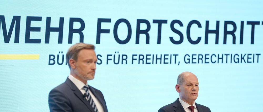 FDP-Chef Christian Lindner und Olaf Scholz (SPD), der wahrscheinliche Bundeskanzler 