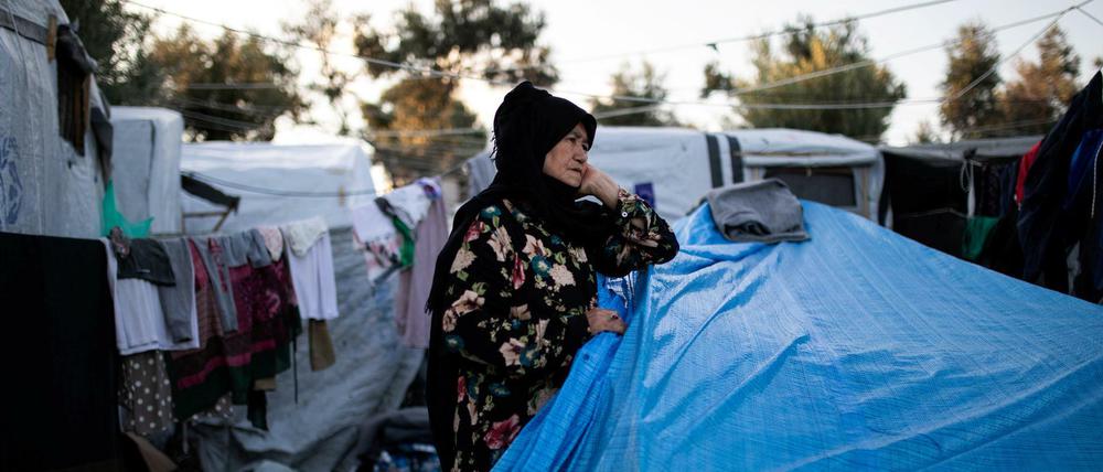 Die Flüchtlingscamps auf den griechischen Insel sind vollkommen überfüllt (hier auf Lesbos). 