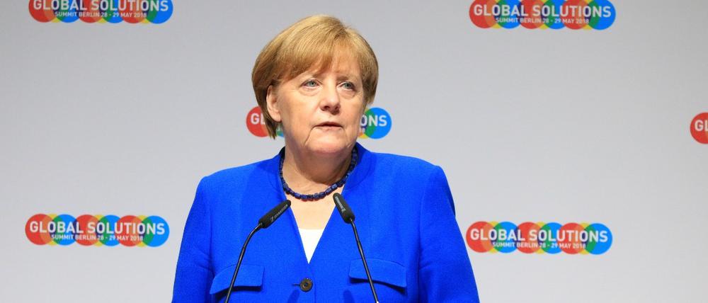 Bundeskanzlerin Angela Merkel bei der Konferenz Global Solutions