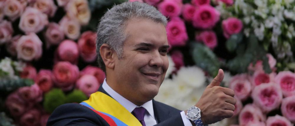 Der neue kolumbianische Präsident Iván Duque während der Amtseinführung.