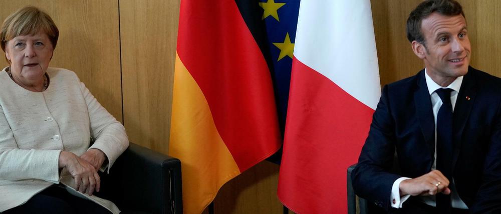 Auf Konfliktkurs: Kanzlerin Angela Merkel und der französische Präsident Emmanuel Macron.