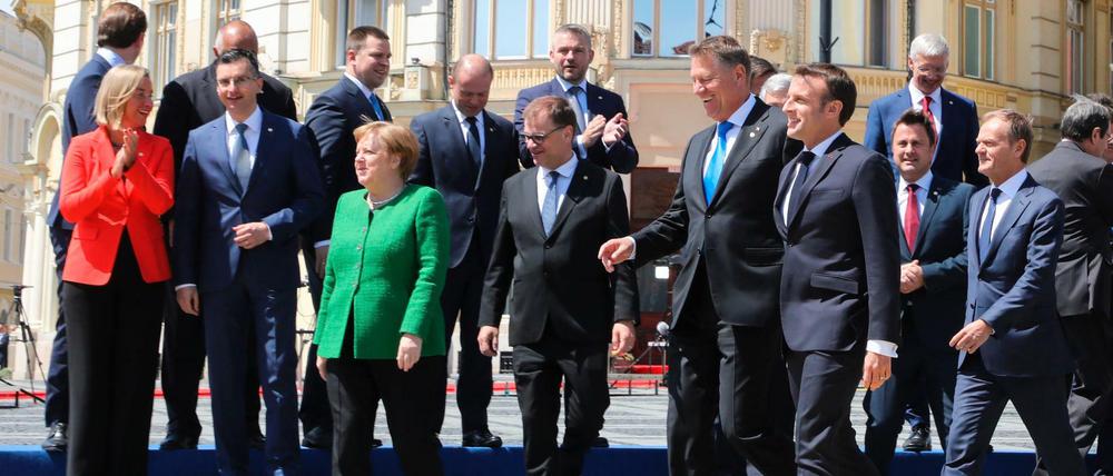 Die EU-Staatschefs bei einem Fototermin in Sibiu.