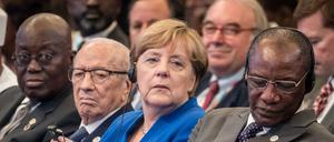 Bundeskanzlerin Angela Merkel (CDU) eröffnet in Berlin die G20-Afrika-Partnerschaftskonferenz.