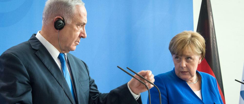 Israels Ministerpräsident Benjamin Netanjahu und Bundeskanzlerin Angela Merkel (CDU).