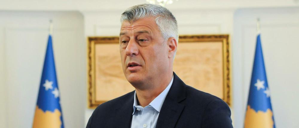 Kosovos Präsident Hashim Thaci löste Verwirrung aus.