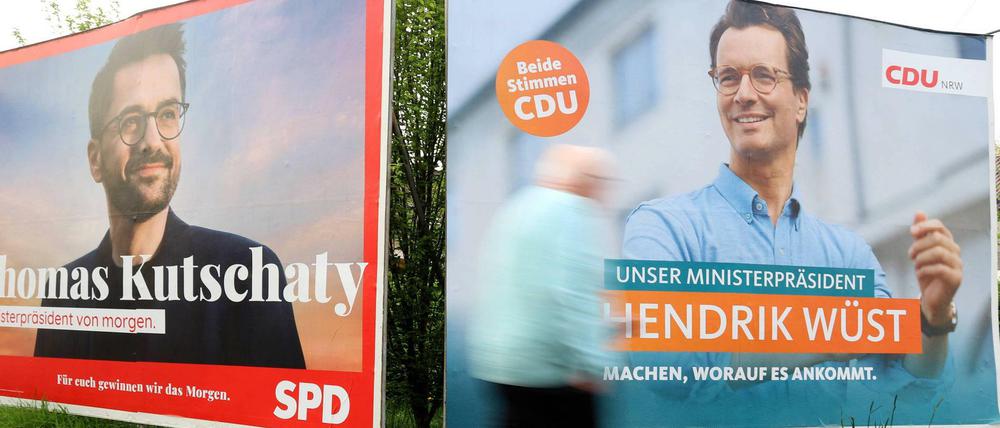 Das Duell in NRW: Thomas Kutschaty, SPD gegen Ministerpräsident Hendrik Wüst, CDU. 