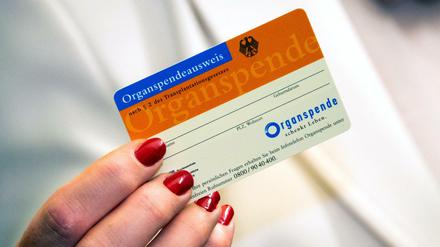 Der deutsche Organspendeausweis.
