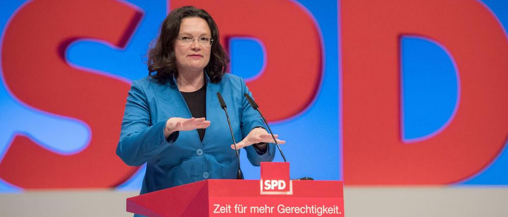 SPD-Parteivorsitzende Andrea Nahles.