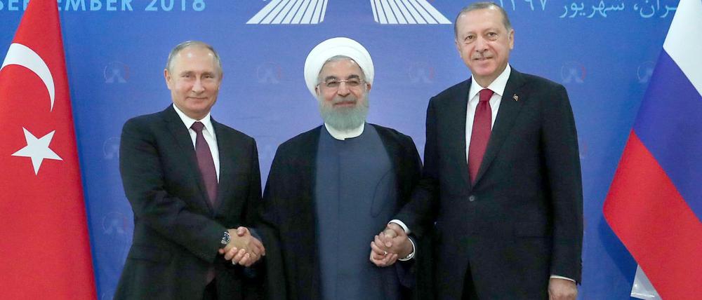 Wladimir Putin, Hassan Rouhani und Recep Tayyip Erdogan in Teheran.