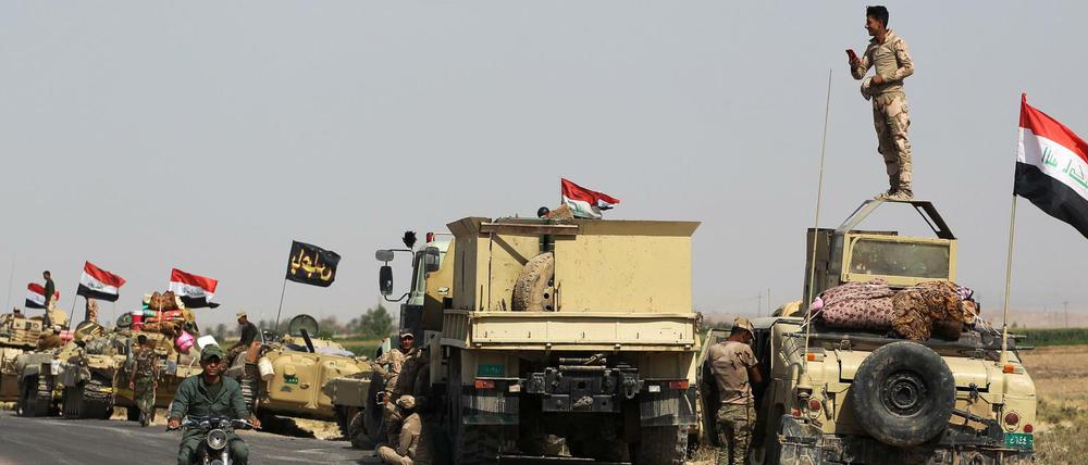 Auf dem Vormarsch. Irakische Truppen dringen immer weiter in der Region Kirkuk vor. 