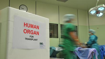 Eine Organbox im OP-Saal. Der Bundestag will mit seiner Entscheidung die Zahl der Organspenden erhöhen. 