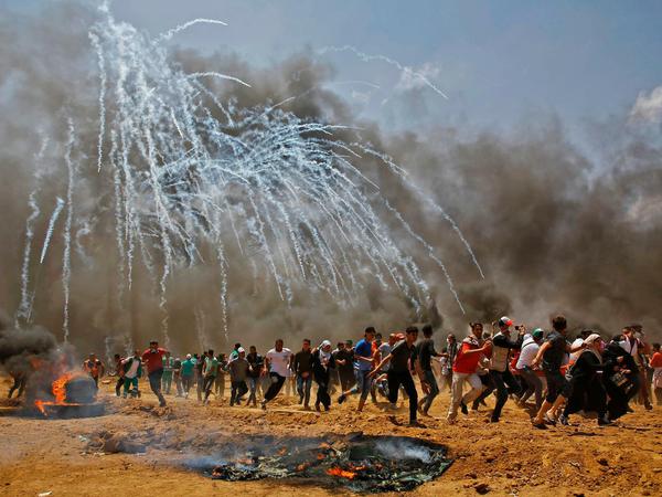 Am 14. Mai eskalierten die Proteste am Gazastreifen. 