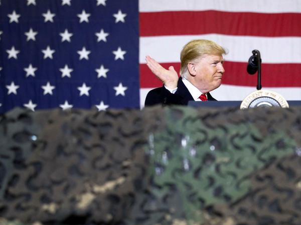 US-Truppenabzug aus Deutschland: Donald Trump bei einer Ansprache