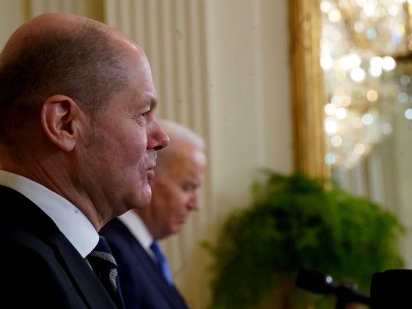 Kanzler Olaf Scholz zu Besuch bei US-Präsident Joe Biden. 