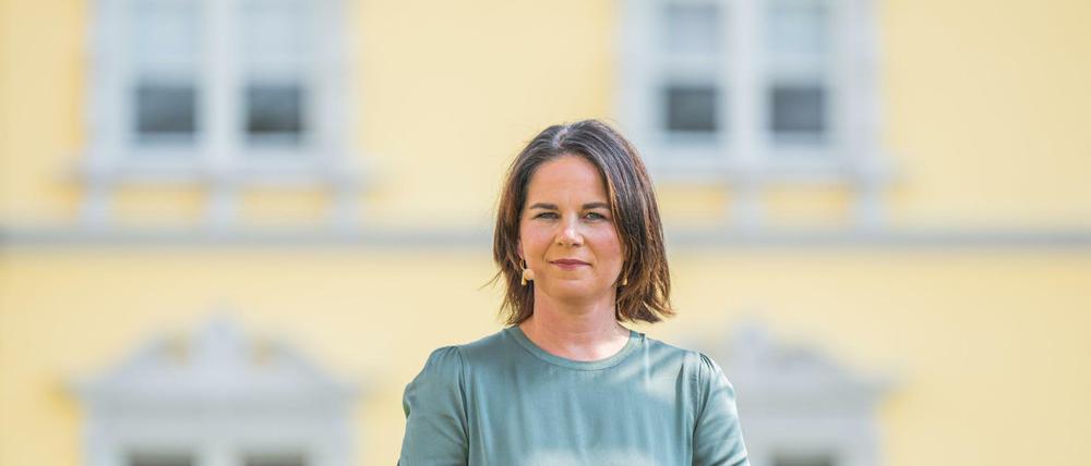 Grünen-Kanzlerkandidatin Annalena Baerbock im Wahlkampf auf dem Oldenburger Schlossplatz