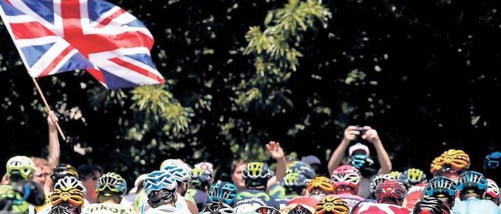 Vereinigtes Radkönigreich. Bei der diesjährigen Tour haben die Fahrer aus Großbritannien schon sechs Etappen gewonnen. Foto: Reuters/Medina