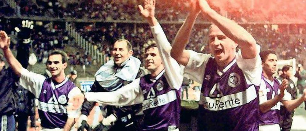 Schön war’s. Im Oktober 1998 setzte sich TeBe im Pokal gegen Hertha durch und träumte von einer großen Zukunft. 