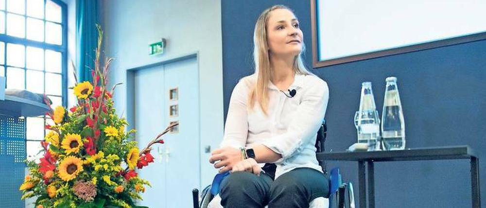 Kämpferin im Rollstuhl. Die querschnittsgelähmte Olympiasiegerin Kristina Vogel
