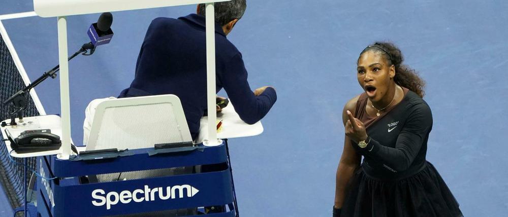 Erbost. Serena Williams kann nicht fassen, dass sie vom Schiedsrichter bestraft wird.